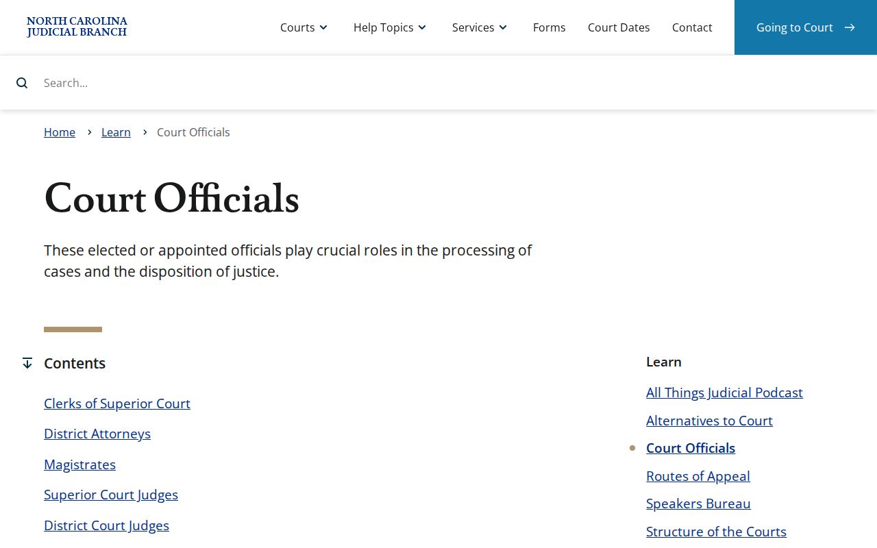 Beaufort County civil court docket court officials source