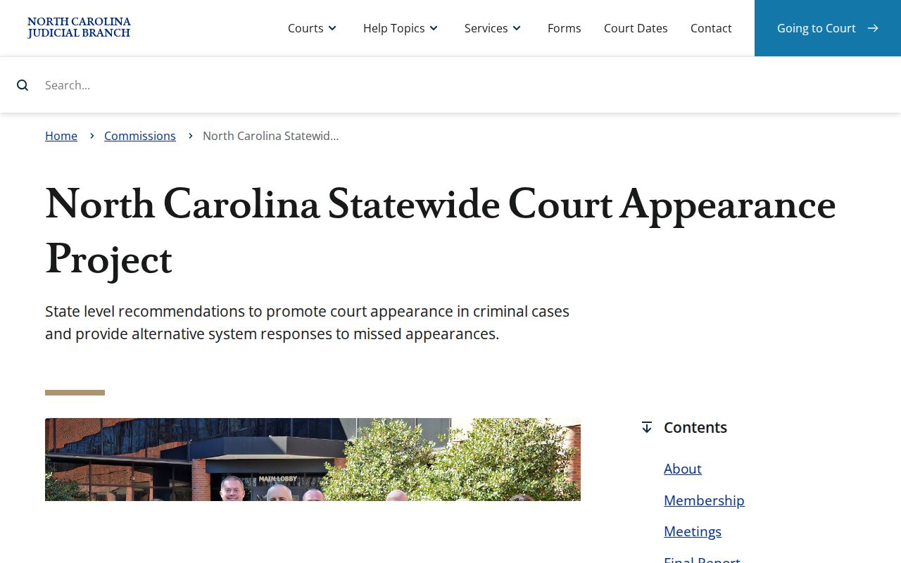 Beaufort County court schedule appearance project information