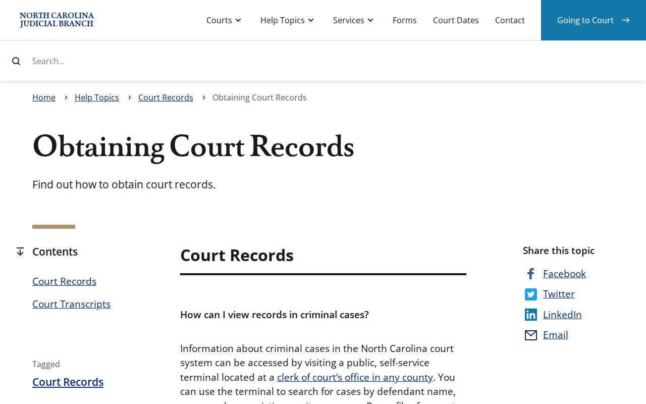 Beaufort County court records guidance for copies and official files
