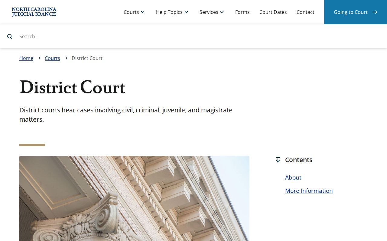 Beaufort County traffic court District Court jurisdiction source