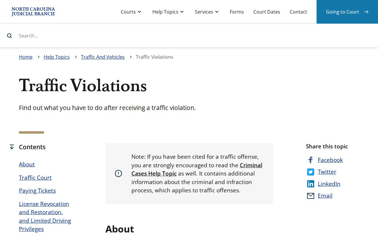 Beaufort County traffic court traffic violations guidance source